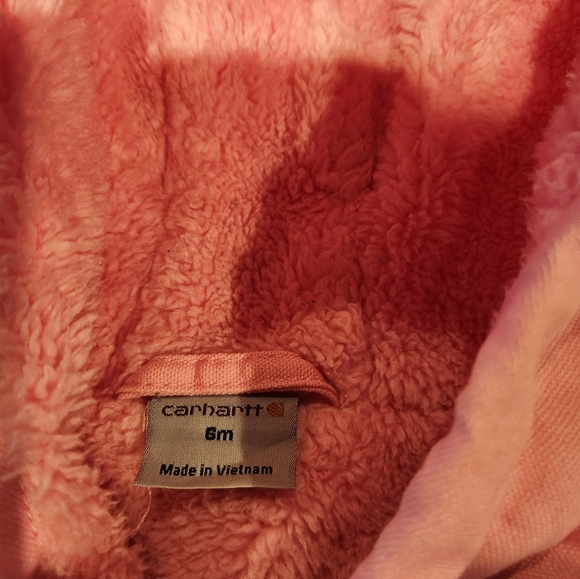 Carhartt fur sherpa lined 6 month jacket pink baby girl - Picture 3 of 6